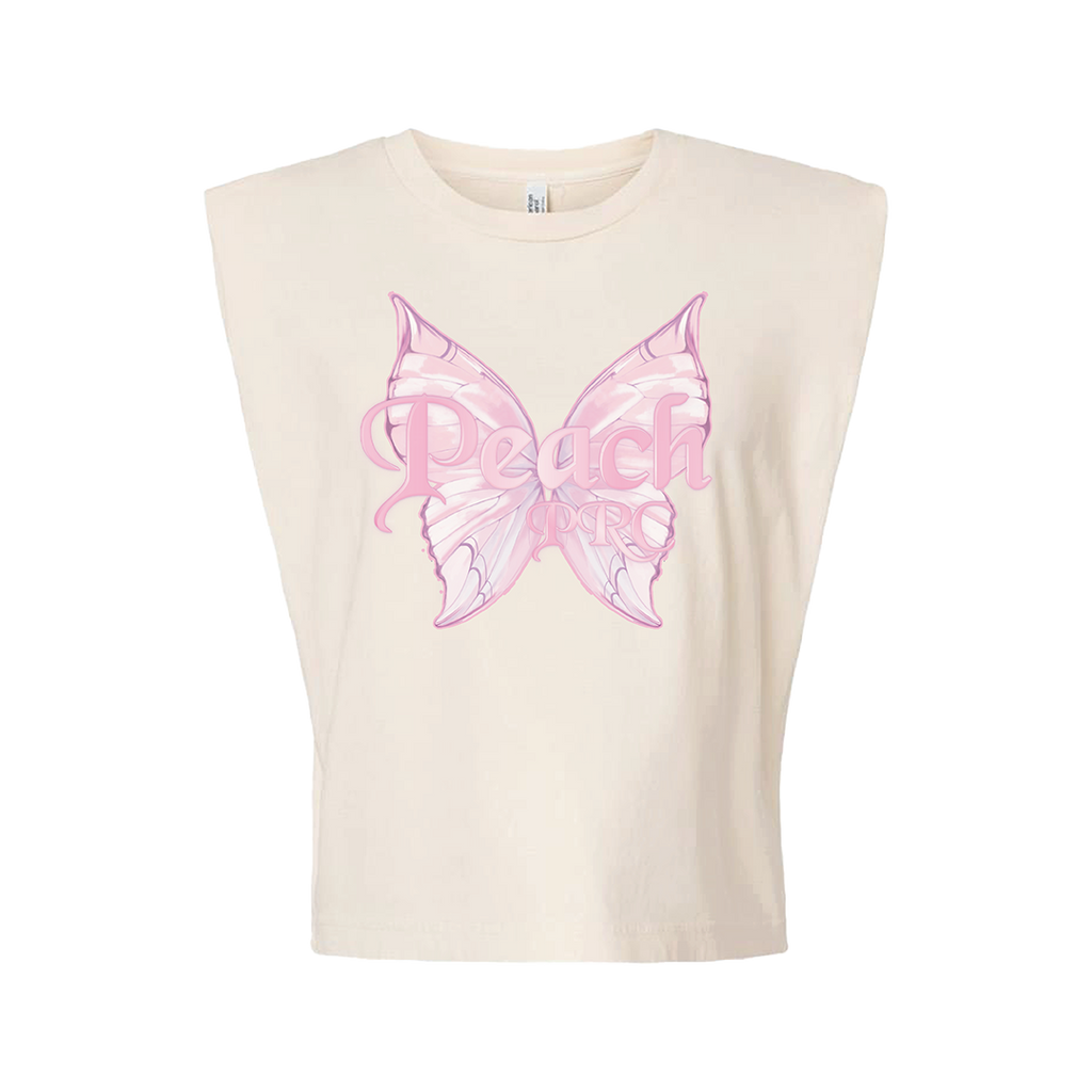 Butterfly Crop Muscle T-Shirt Front