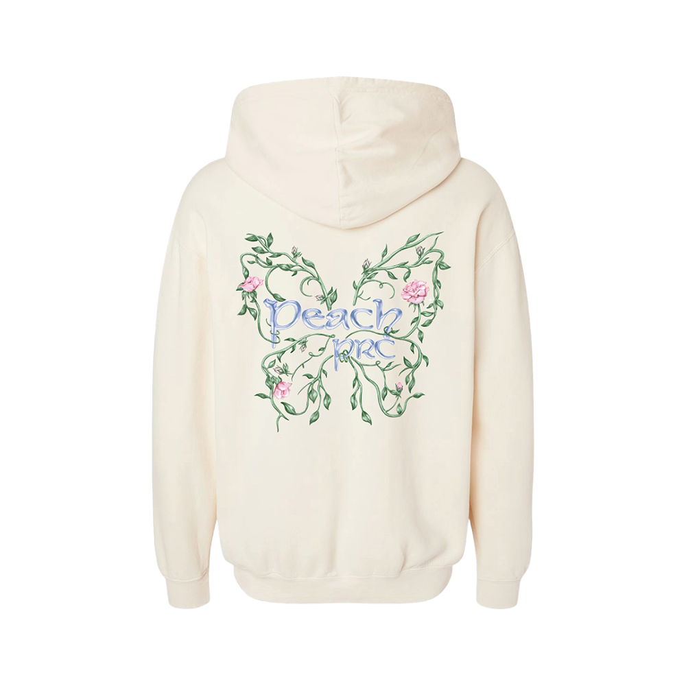 Peach Butterfly Hoodie Back